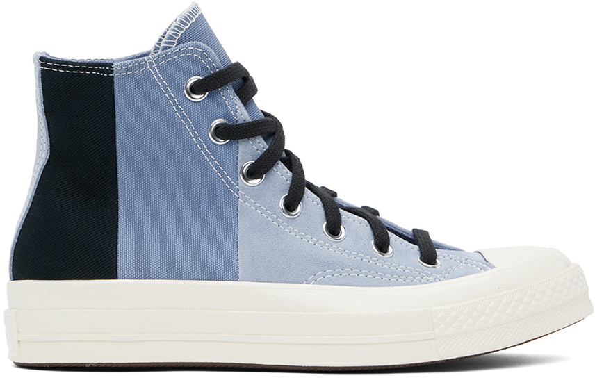 Blue & Navy Chuck 70 Patchwork Suede High Top Sneakers