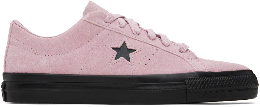 Converse: Baskets One Star Pro roses à semelle CONS | SSENSE France