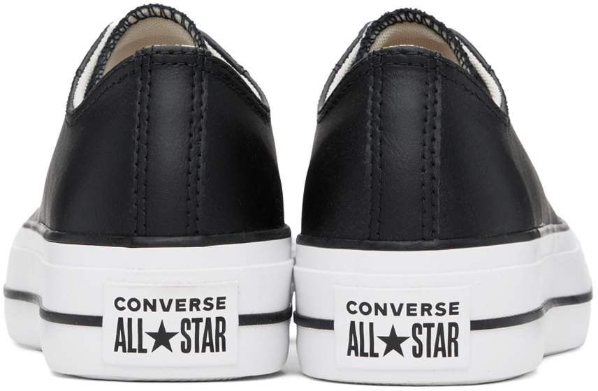 Converse Lift Low Upper Board Shoes In Black/black/white