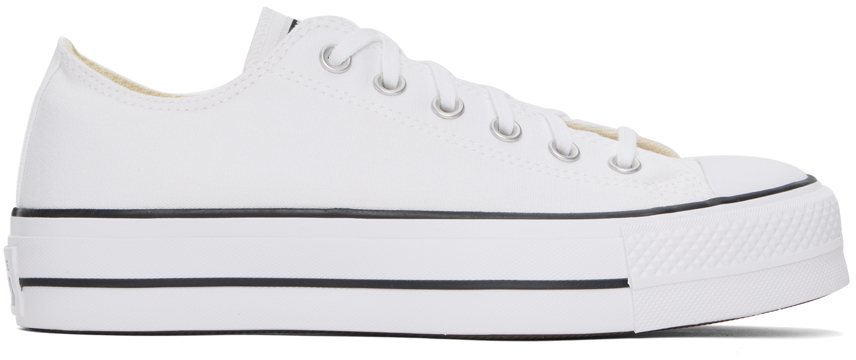Converse White Chuck Taylor All Star Lift Sneakers In White/black/white