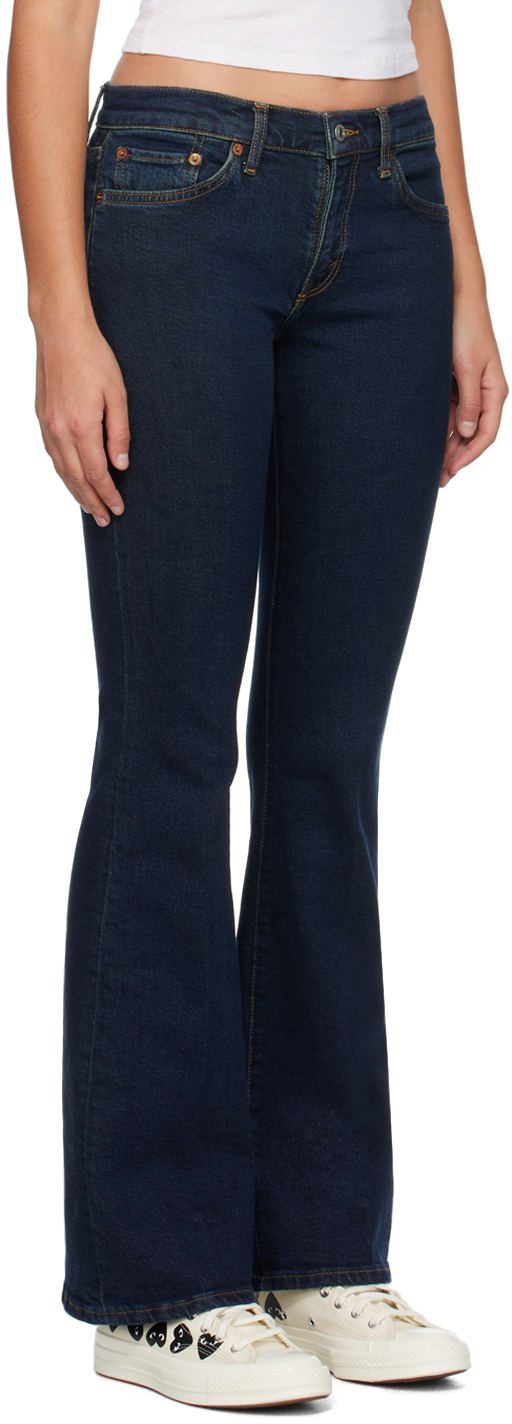 Re/done Blue Baby Boot Jeans In Tinty Rinse
