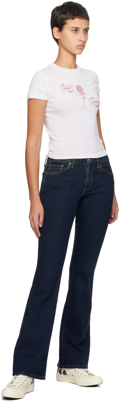 Re/done Blue Baby Boot Jeans In Tinty Rinse