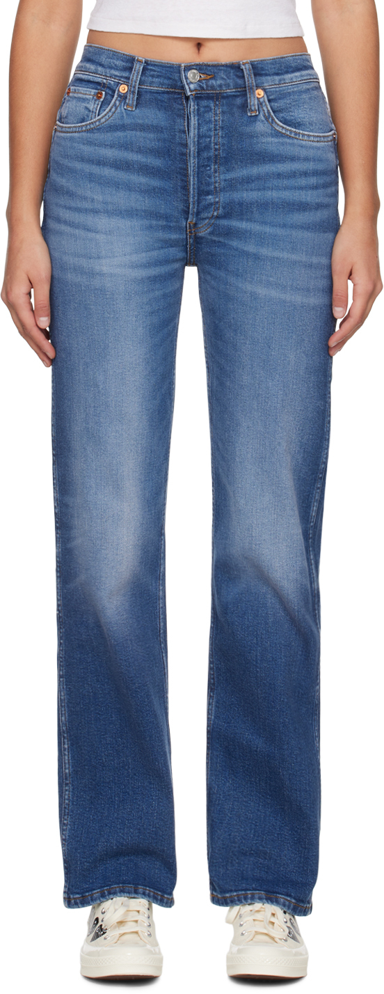 Blue 90s High Rise Jeans