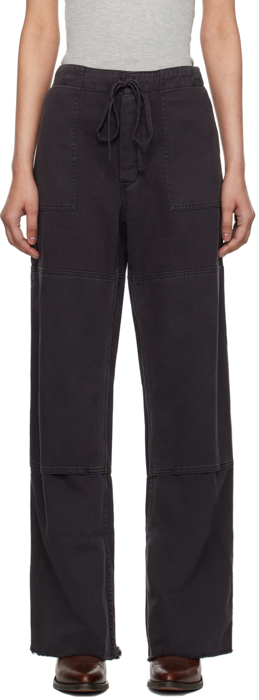 Re/done Gray Beach Jeans In Black