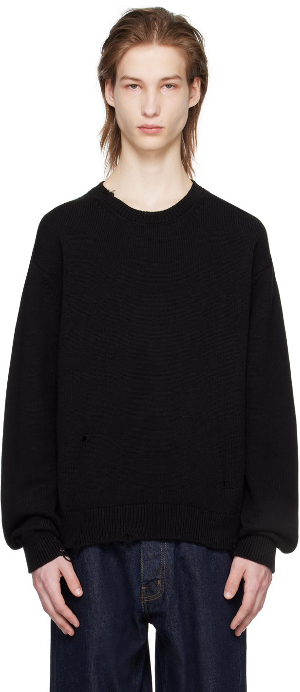 Shop Re/done Black Thrashed Sweater