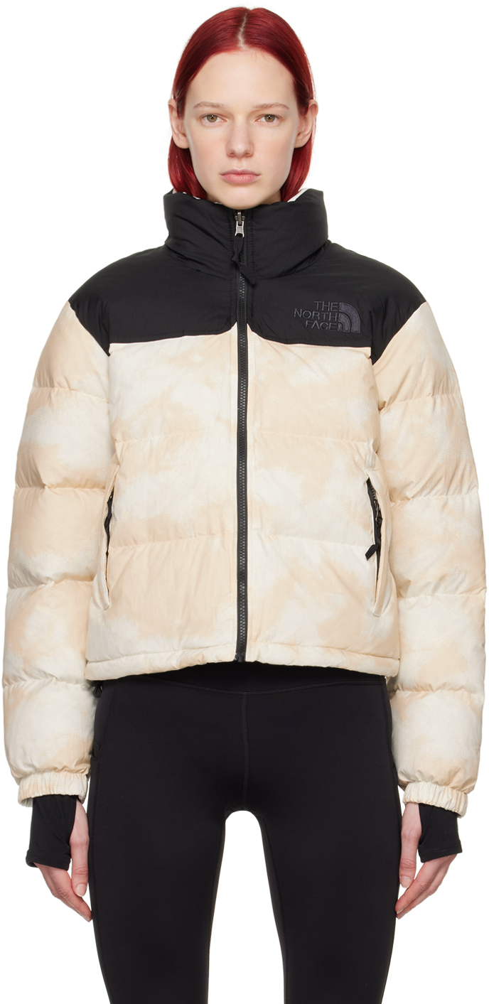 The North Face White 1992 Nuptse Reversible Down Jacket In Vos White Dune Low-f