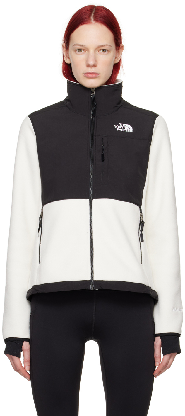 Shop The North Face White Denali Jacket In Rou White Dune/tnf B