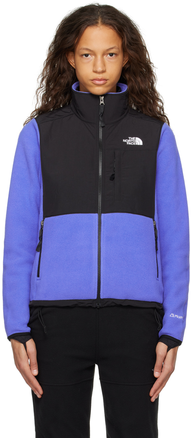 Shop The North Face Blue Denali Jacket In Rqi Solar Blue/tnf B