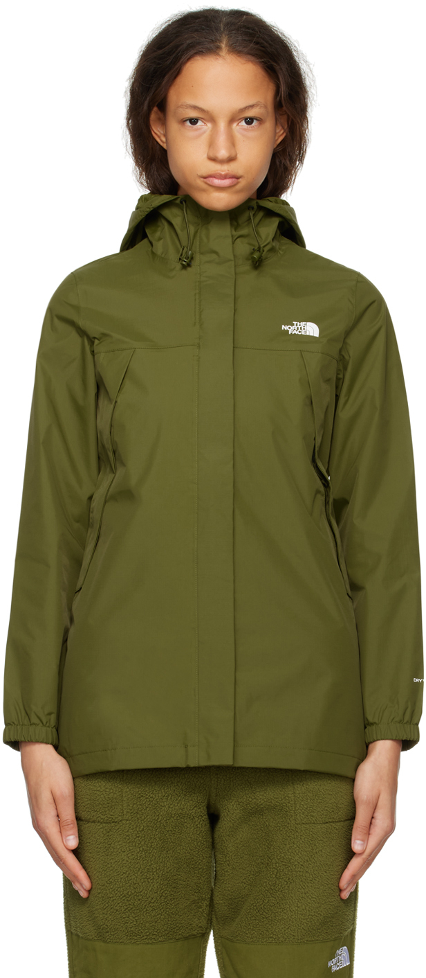 The North Face Khaki Antora Jacket In Pib Forest Olive