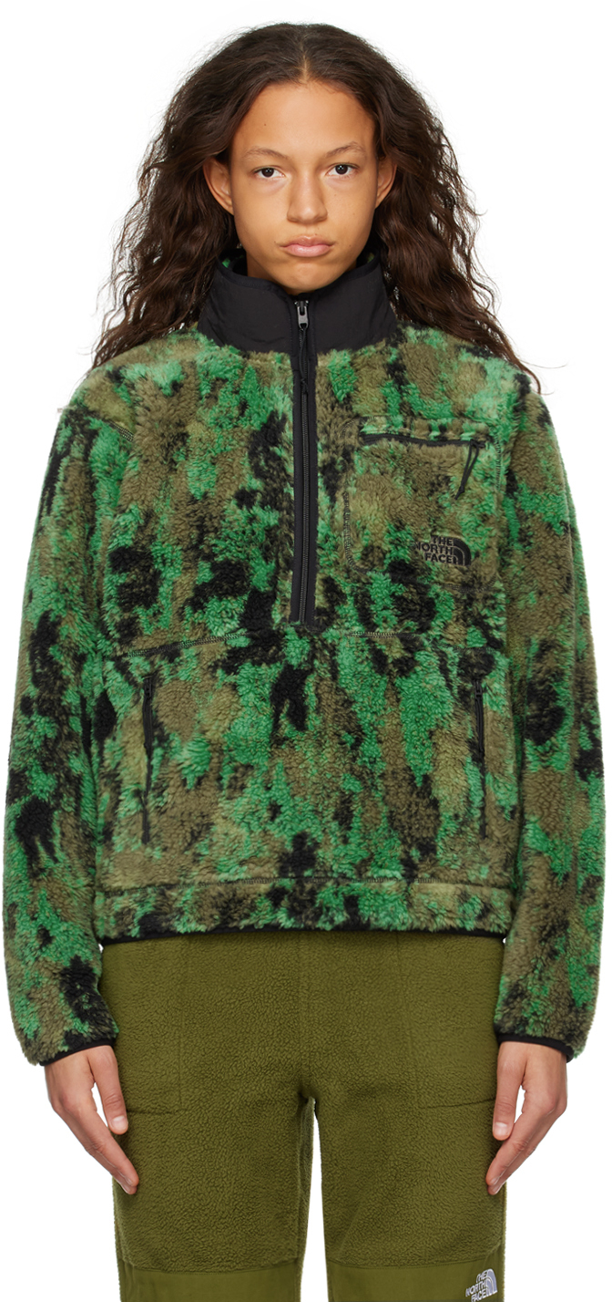 The North Face Green Extreme Pile Jumper In Shi Optic Emerald Ge