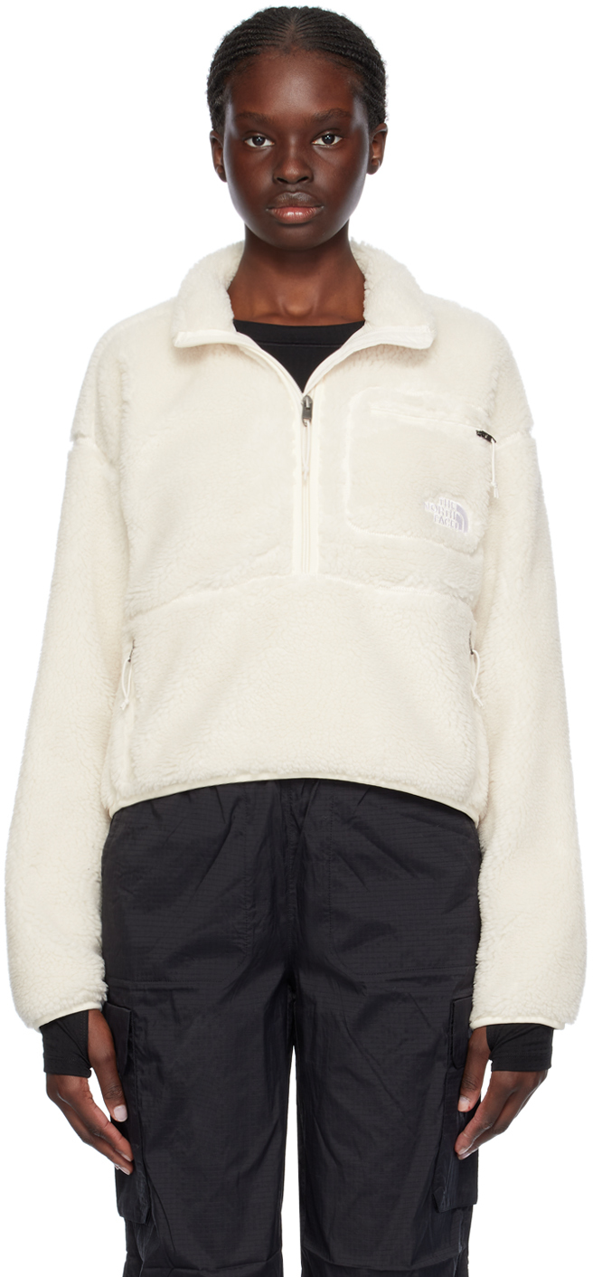 Shop The North Face Off-white Extreme Pile Sweatshirt In Qli White Dune