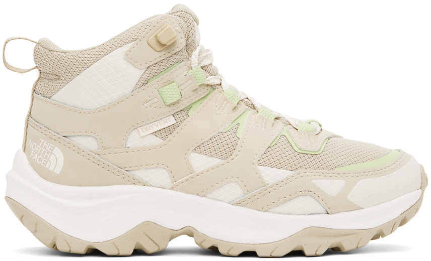 The North Face Beige Hedgehog 3 Mid Trainers In Tiu Gravel/white Dun