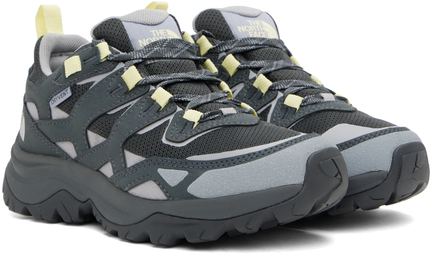 The North Face Gray Hedgehog 3 Sneakers In 0zp Asphalt Grey/mel