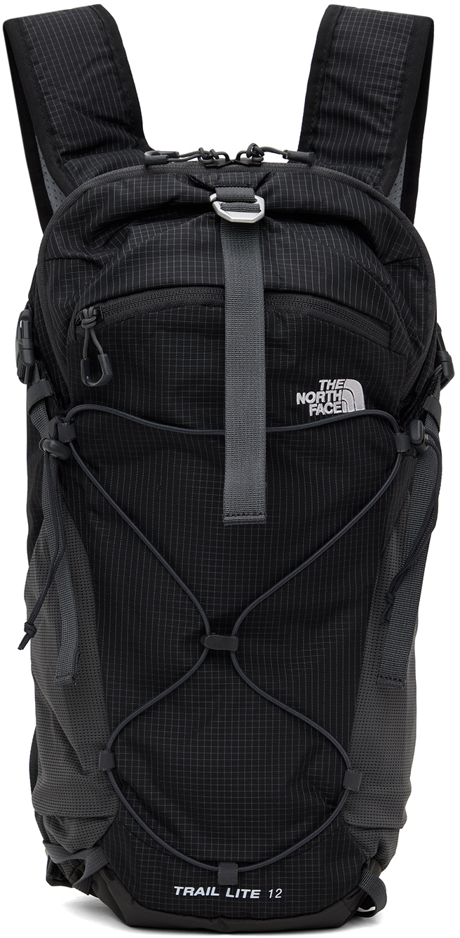 Shop The North Face Black Trail Lite 12 Backpack In Kt0 Tnf Blk-asph Gry