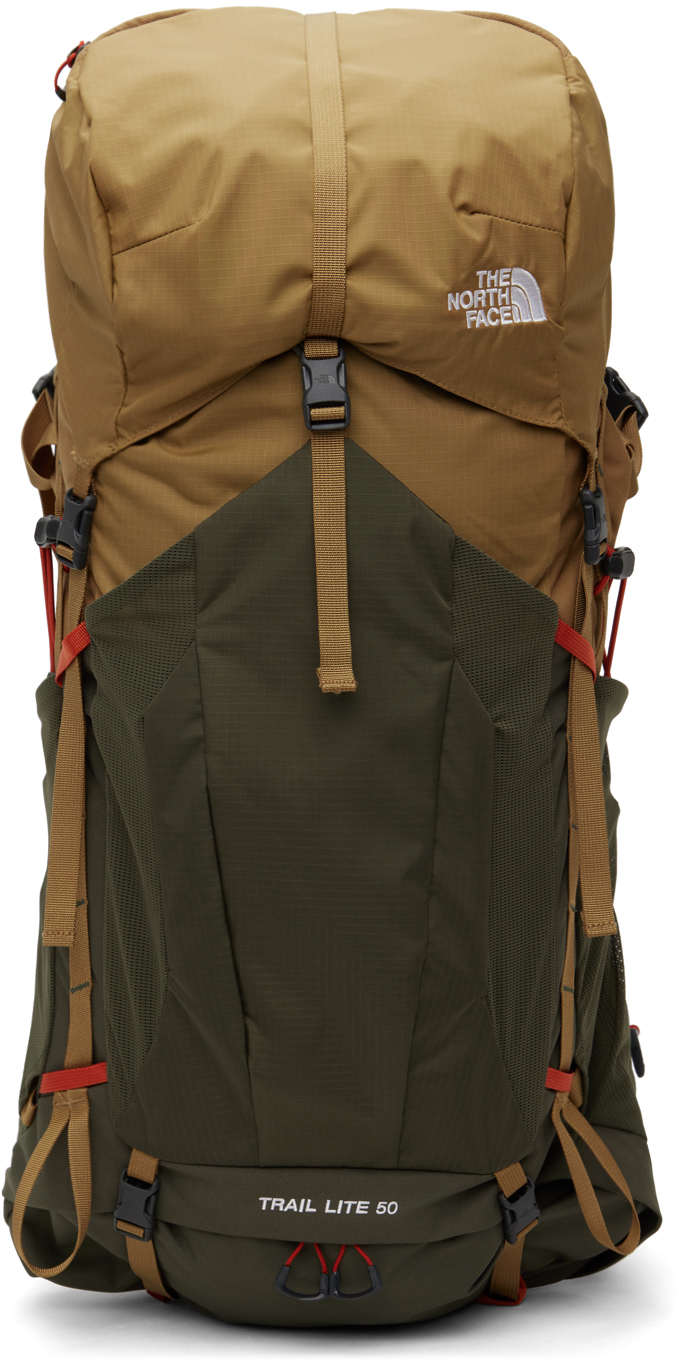 Shop The North Face Khaki & Beige Trail Lite 50 Backpack In Orv Utility Brown/ne