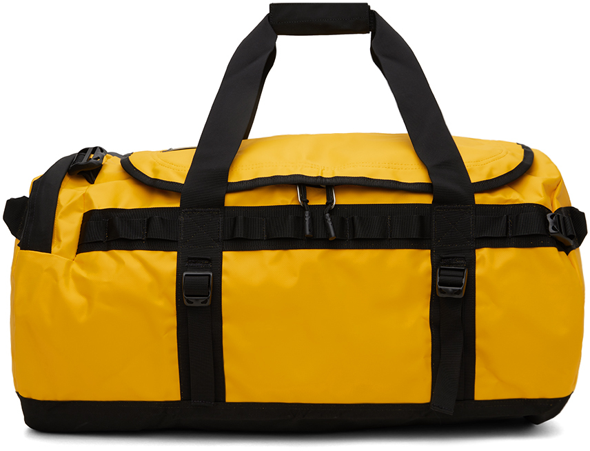 Shop The North Face Yellow Base Camp M Duffle Bag In Zu3 Summit Gold/tnf