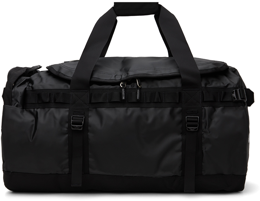 Shop The North Face Black Base Camp M Duffle Bag In Ky4 Tnf Black/tnf Wh