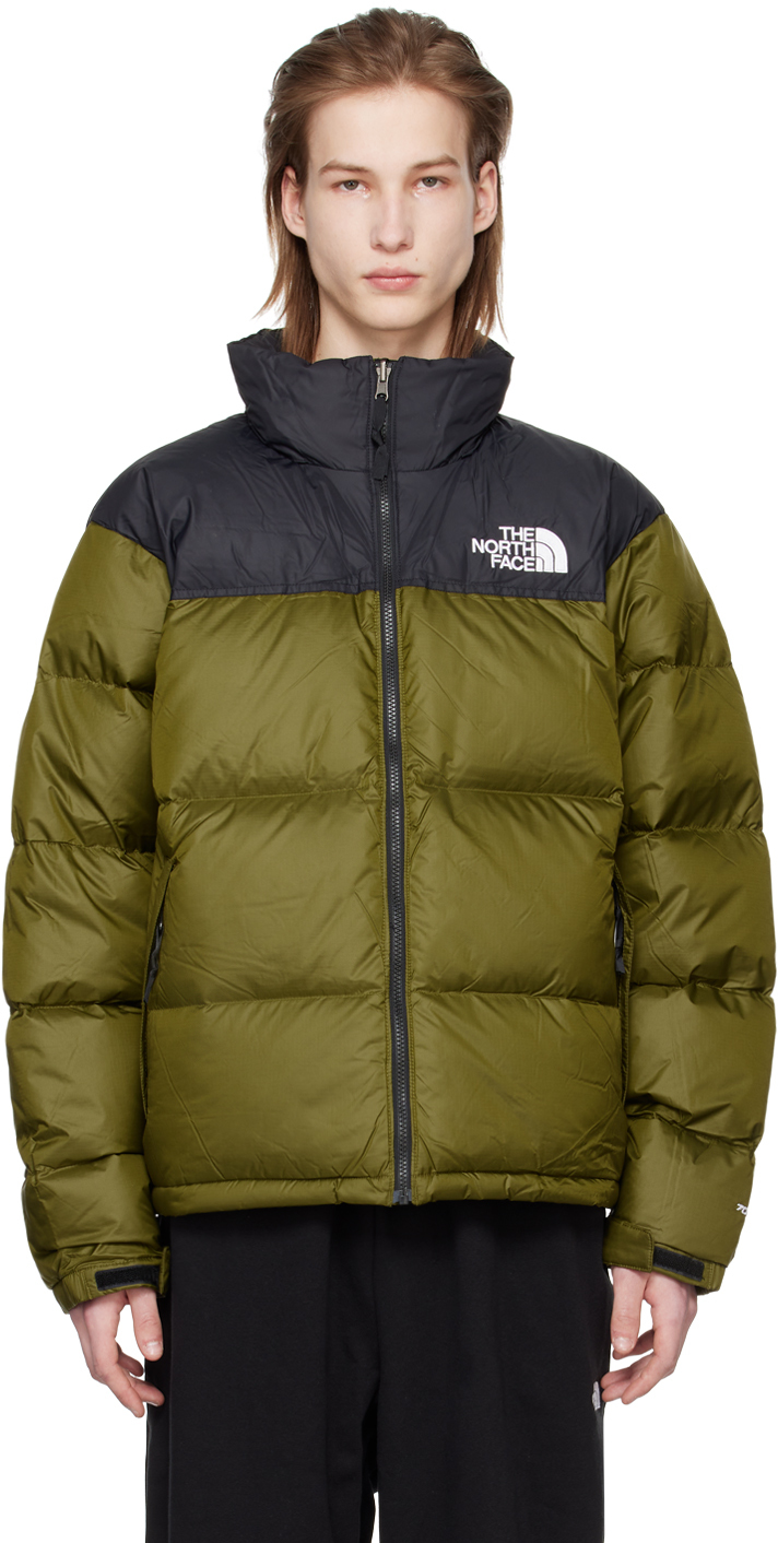 Shop The North Face Khaki 1996 Retro Nuptse Down Jacket In Pib Forest Olive