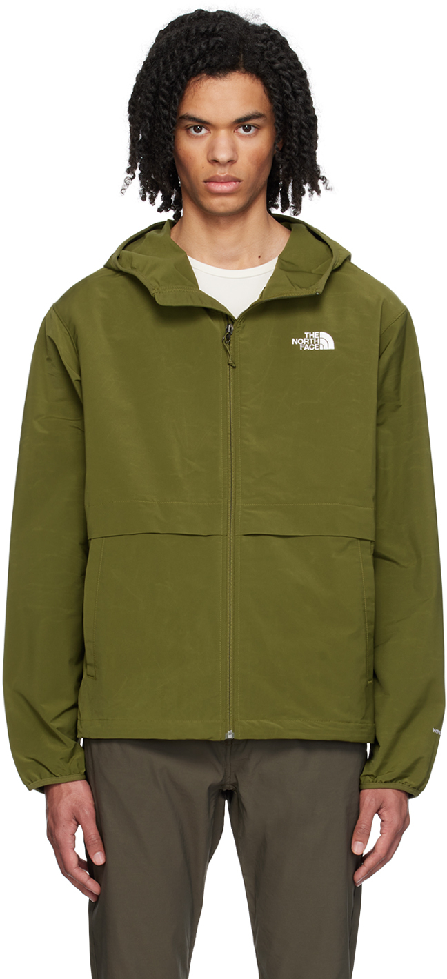 The North Face Easy Wind Hooded Jacket In Pib Forest Olive
