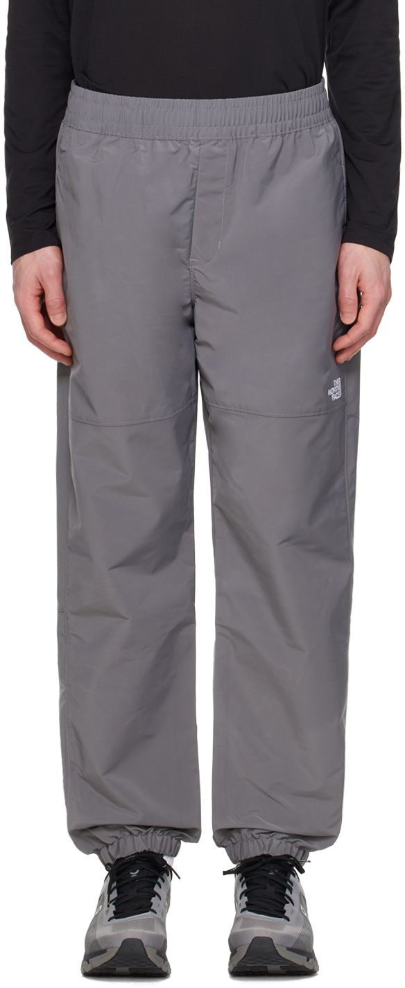 The North Face Gray Tnf Easy Wind Track Pants In 0uz Smoked Pearl