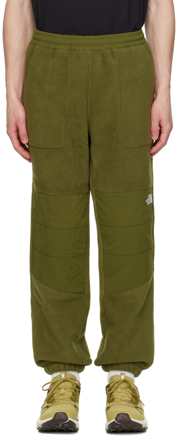 Shop The North Face Khaki Denali Sweatpants In Pib Forest Olive