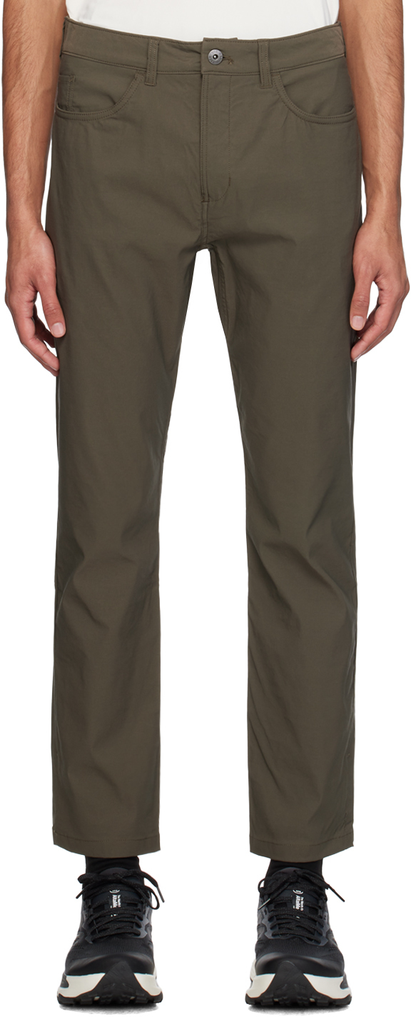 The North Face Khaki Sprag Trousers In 21l New Taupe Green