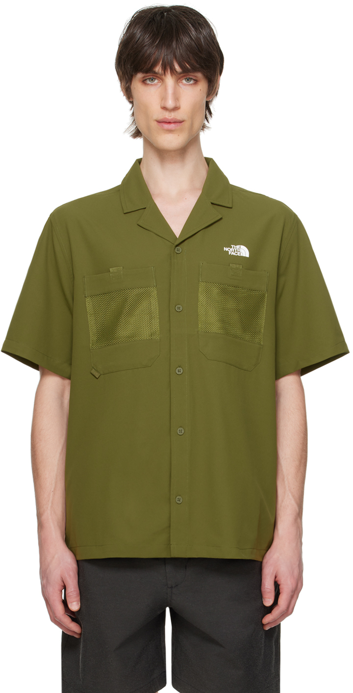 Shop The North Face Khaki First Trail Shirt In Pib Forest Olive