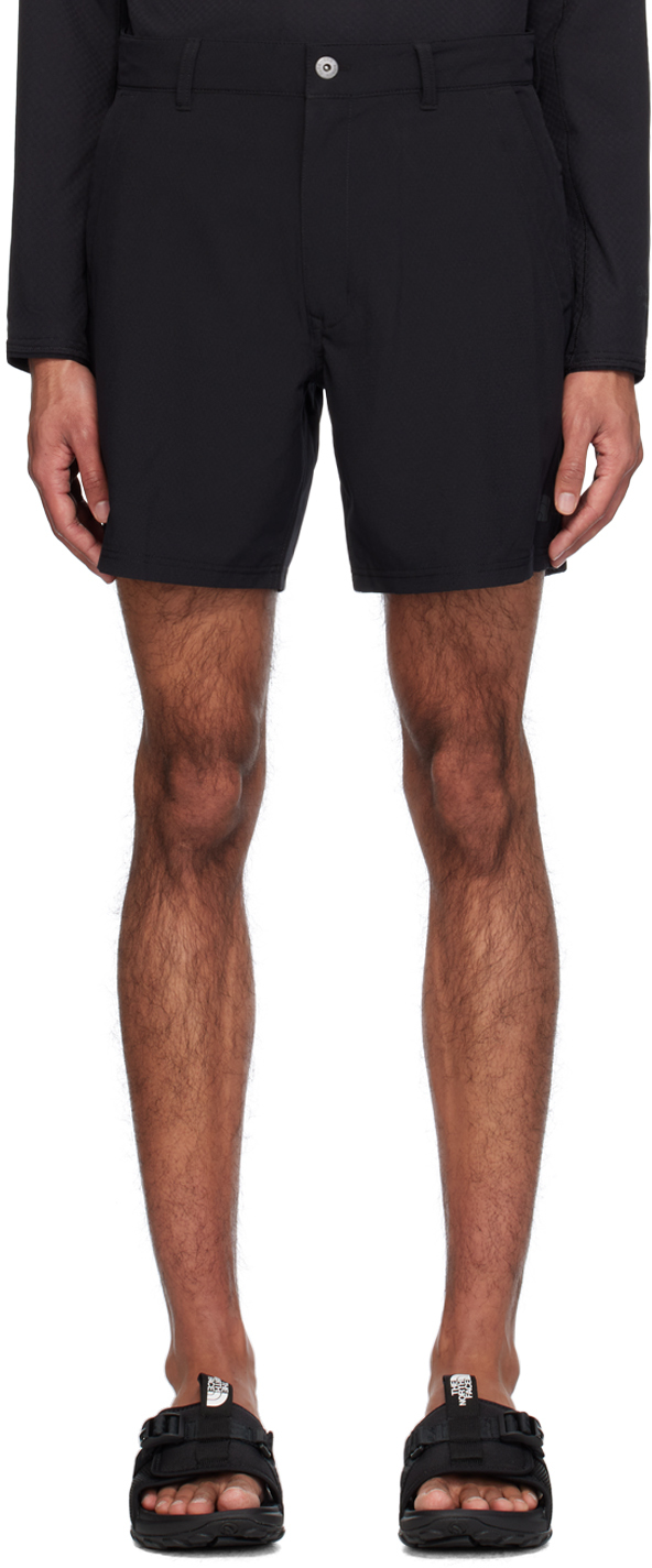 The North Face Black Rolling Sun Packable Shorts In Jk3 Tnf Black