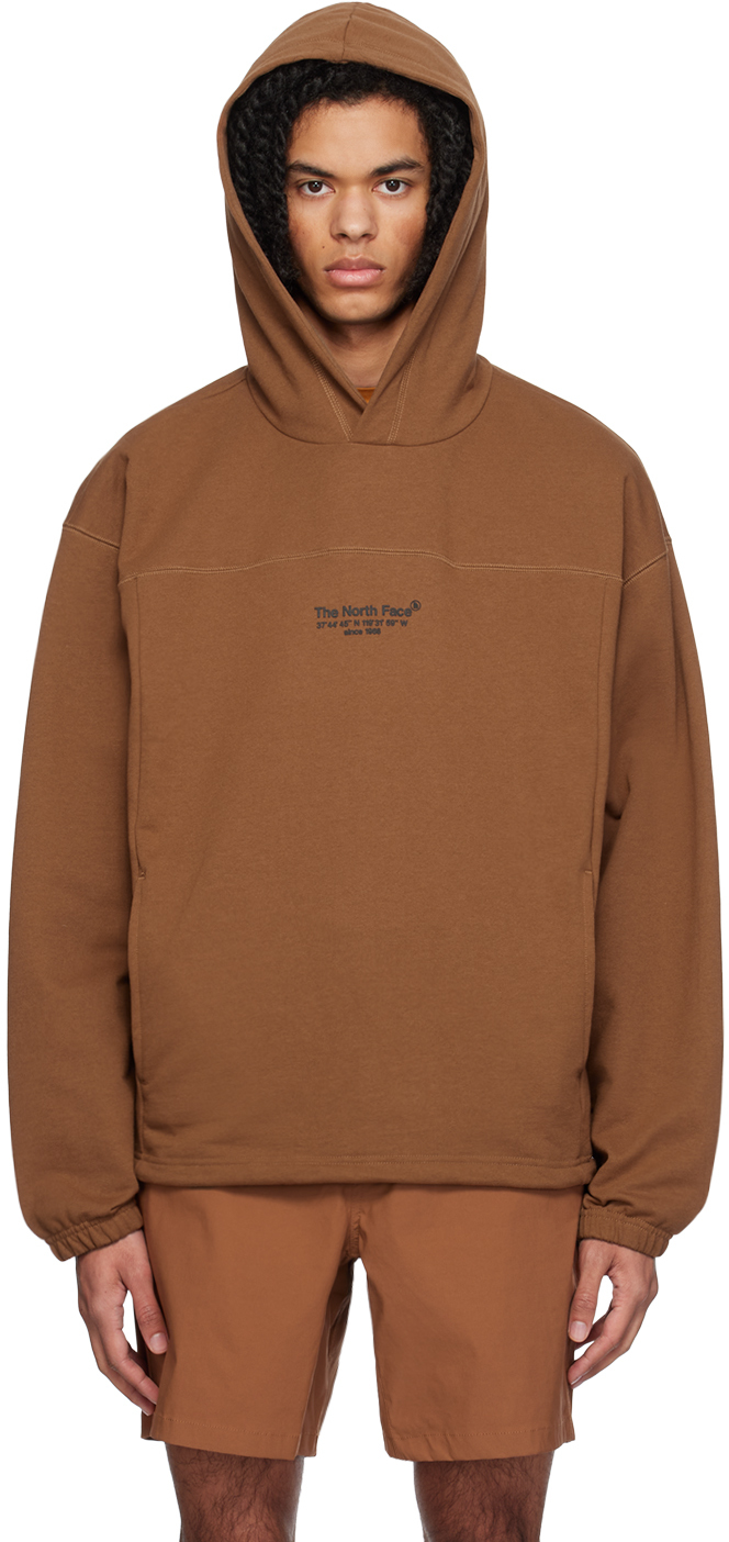 The North Face: Brown Axys Hoodie | SSENSE Canada