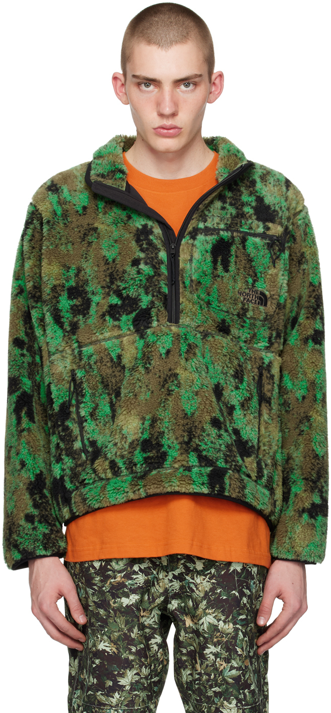 Shop The North Face Green Extreme Pile Sweater In Shi Opticemeraldcamo