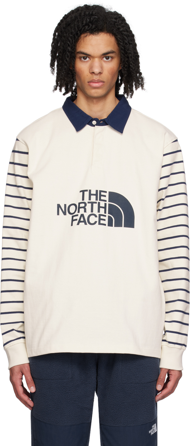 Shop The North Face White Easy Polo In Svo Wht Dune Stripe