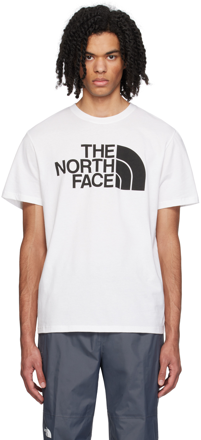 Shop The North Face White Half Dome T-shirt In La9 Tnf Wht-tnf Blk