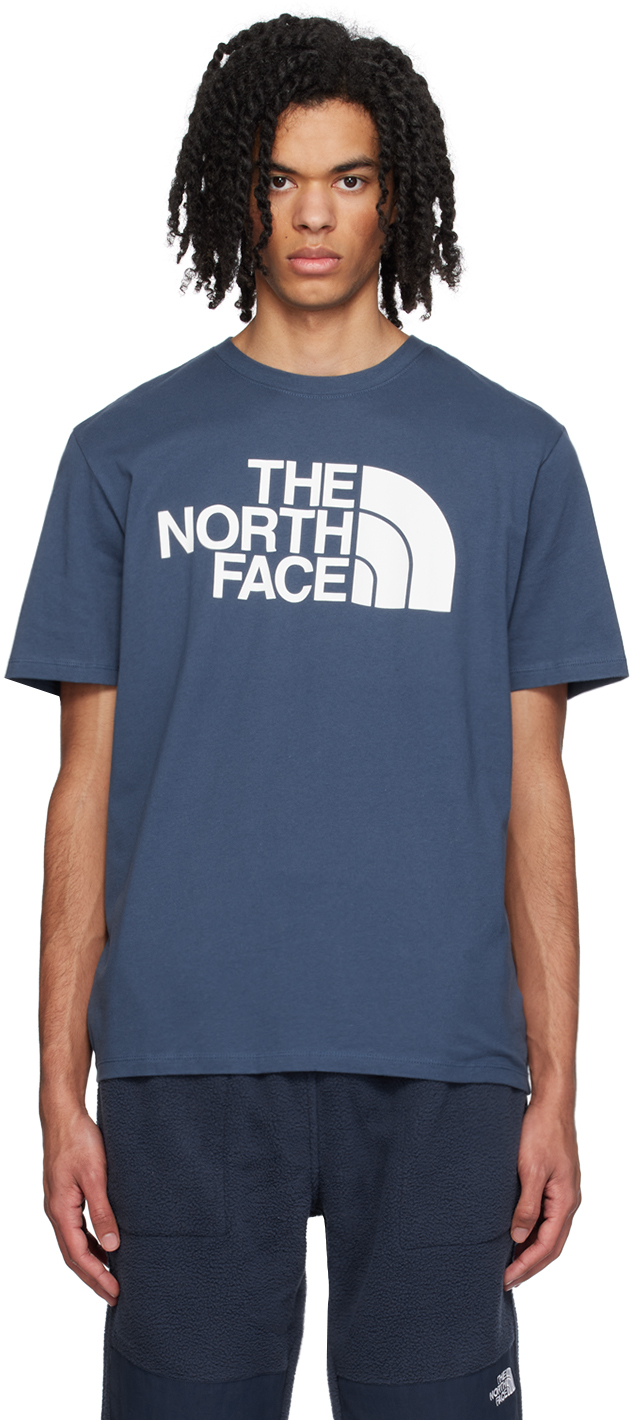 Shop The North Face Blue Half Dome T-shirt In Vjy Shadyblue-tnfwht