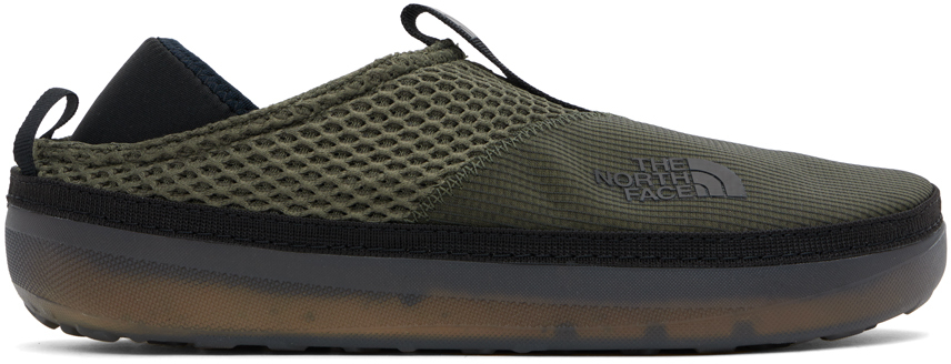 The North Face Khaki Base Camp Mules In Bqwtaupe Grn/tnf Blk