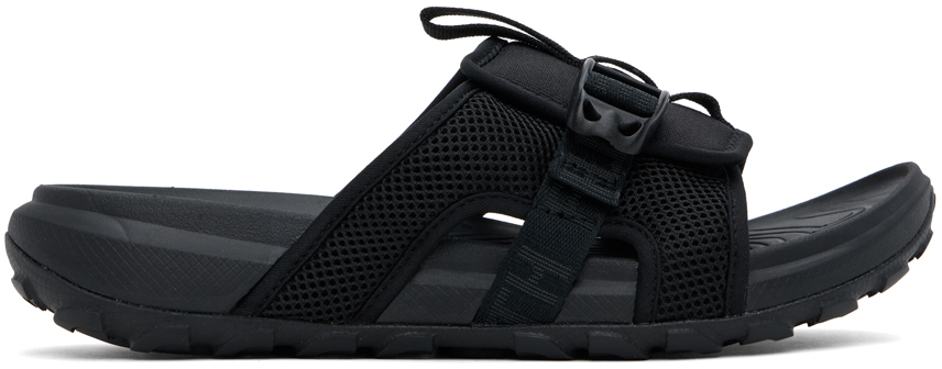 Black Explore Camp Slides by The North Face on Sale