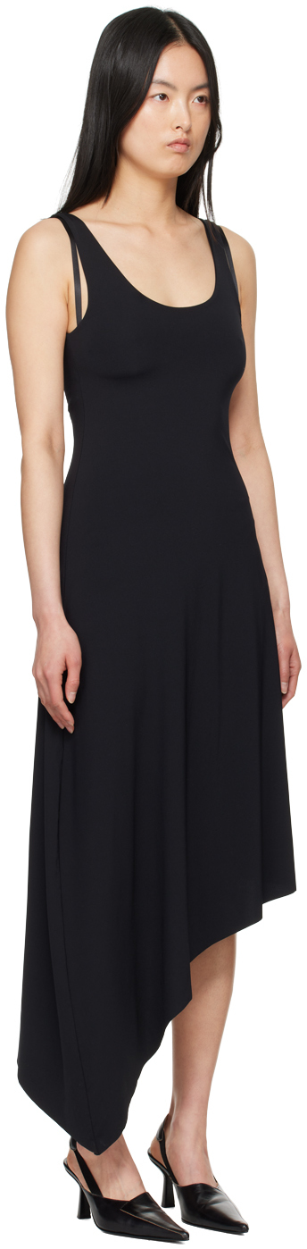 Our Legacy Hang Mid Dress In Black Sport Jersey