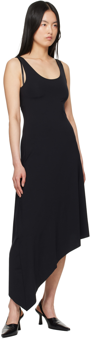 Our Legacy Hang Mid Dress In Black Sport Jersey