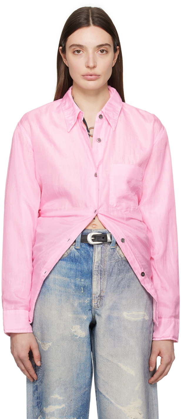 OUR LEGACY Apron cotton-silk shirt - Pink