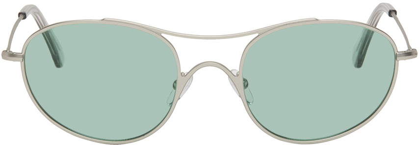 Shop Our Legacy Silver Zwan Sunglasses In Matte Silver