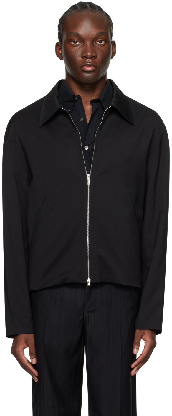 Shop Our Legacy Black Mini Jacket In Black Worsted Wool
