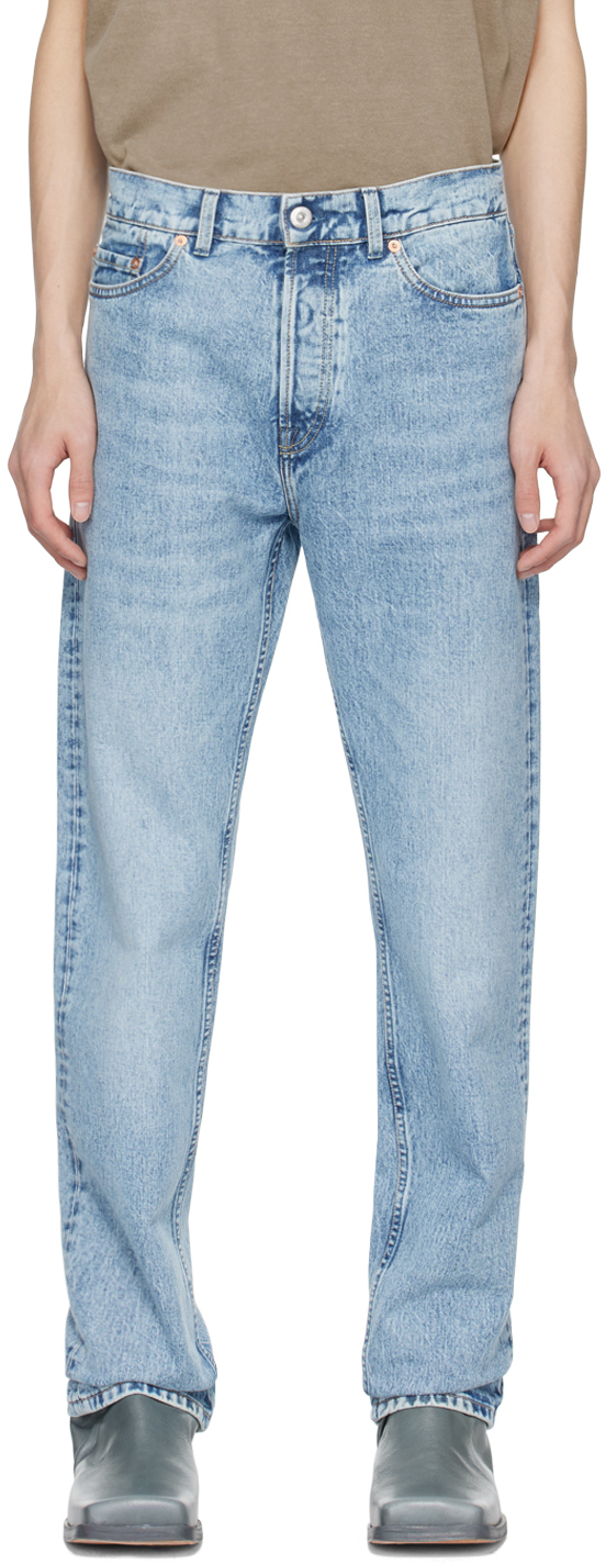 Shop Our Legacy Blue First Cut Jeans In Left Hand Twill Chop