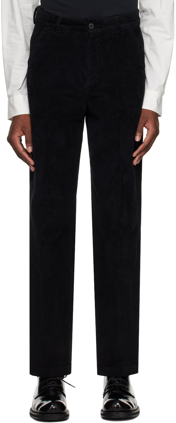 Our Legacy Black Chino 22 Trousers In Black Corduroy