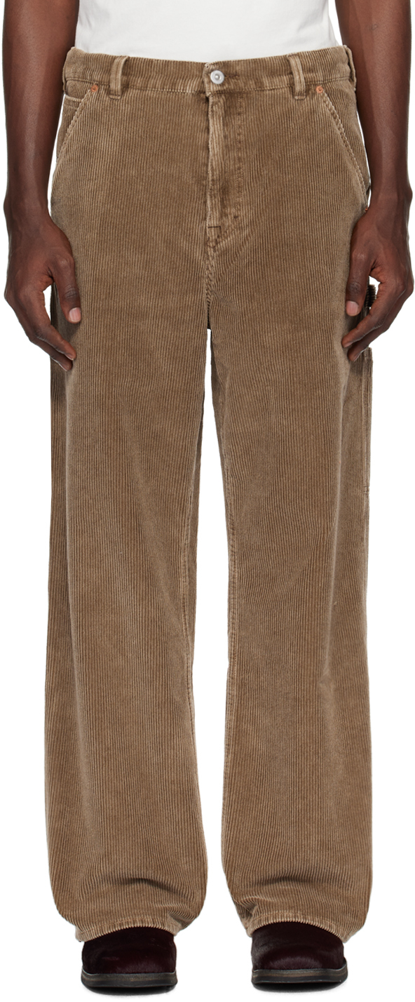 Our Legacy Brown Joiner Trousers In Brown Enzyme Cord