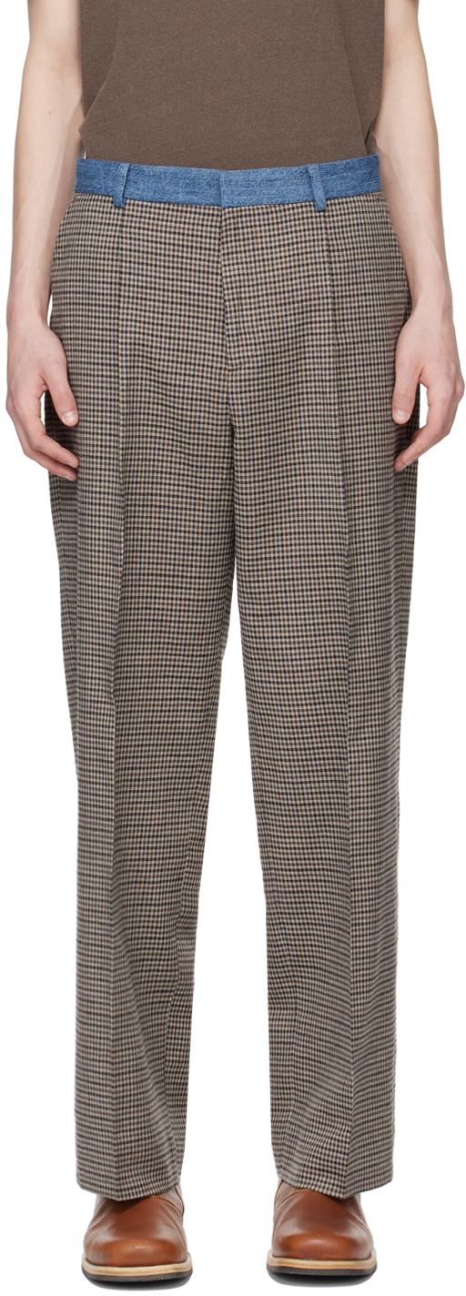 Shop Our Legacy Multicolor Borrowed Trousers In Old Money Check