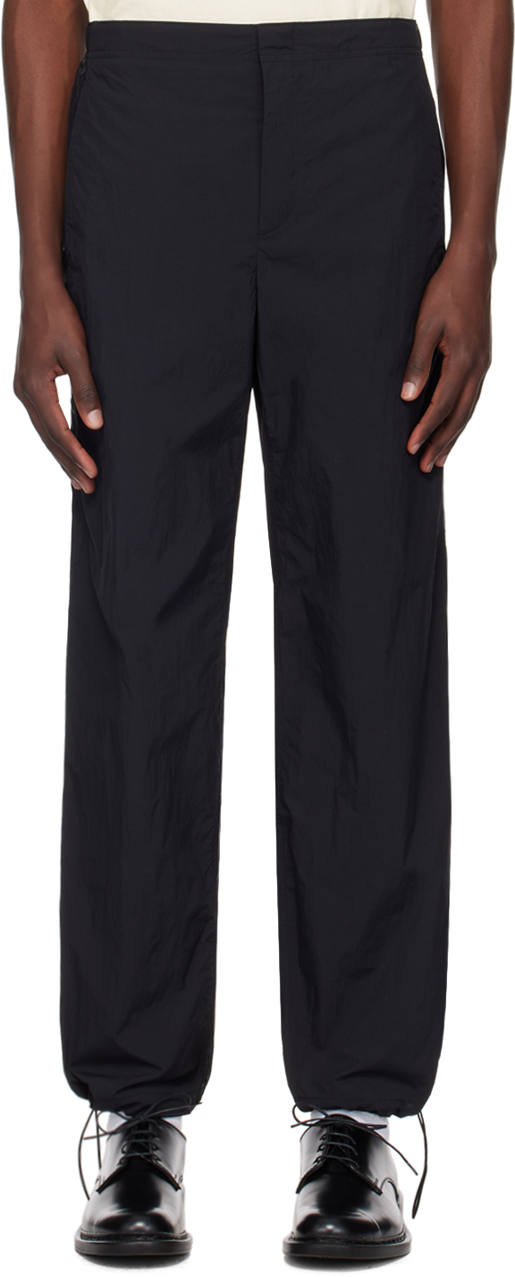 Shop Our Legacy Black Roam Trousers In Deep Black Ruff Nylo
