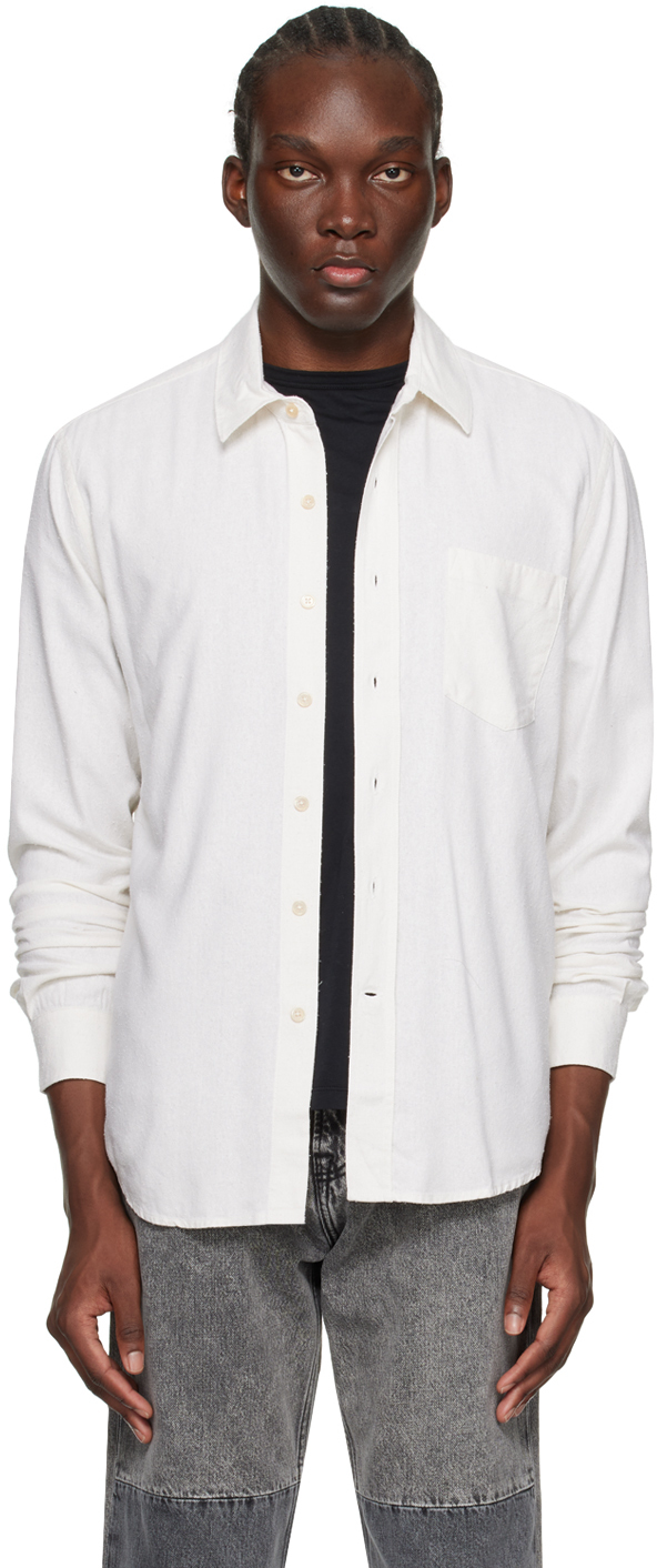 Our Legacy Off-white Classic Shirt In White Silk