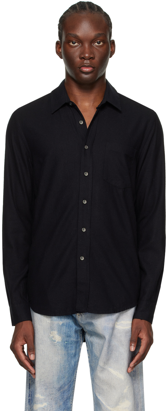 Shop Our Legacy Black Classic Shirt In Black Silk