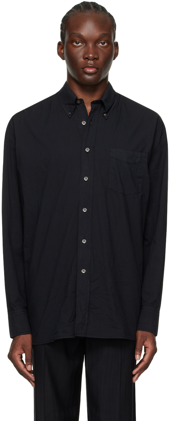 Shop Our Legacy Black Borrowed Bd Shirt In Black Voile