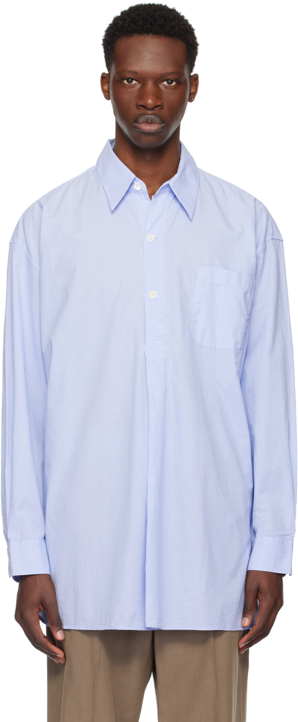 OUR LEGACY: Blue Popover Shirt | SSENSE UK