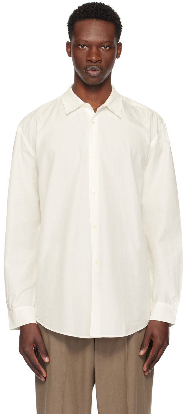 Shop Our Legacy White Formal Shirt In White Peached Cupro